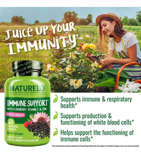 Naturelo Immune Support - Vitamina C, Sabugueiro, Zinco, Ech - Imagem 6