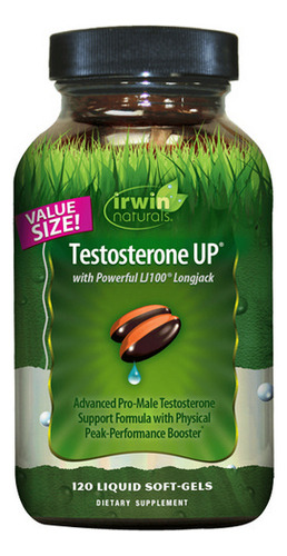 Testosterona Up 120 Cápsulas Gelatinosas Da Irwin Naturals - Imagem 2
