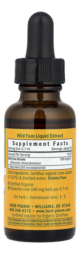 Extrato Líquido Herb Pharm Wild Yam 30ml Musculosquelético - Imagem 2