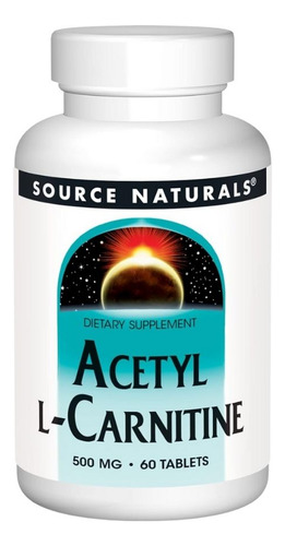 Acetyl L-carnitine 500 Mg 60 Tabs By Source Naturals