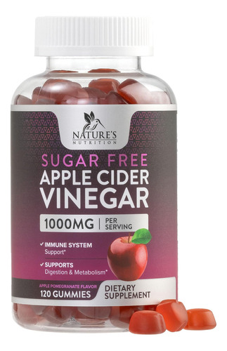Suplemento Nature"s Nutrition Vinagre De Maçã Gummy 1000mg