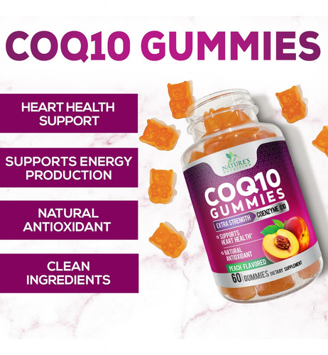 Suplemento Nature"s Nutrition Coq10, 100 Mg, Gomas, 60 Unida - Imagem 5