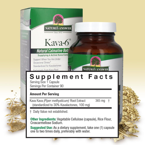 Natures Answer Kava Root Powder 90 Cápsulas - Kava Powder Pa - Imagem 3