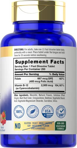 Suplemento De Vitamina B12 Carlyle 2500mcg Com Ácido Fólico - Imagem 2