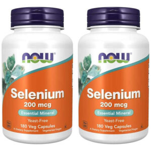 Now Foods Selenium 200 Mcg Vcaps, 180 Count (pacote Com 2)