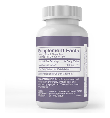 Suplementos Dietéticos Ingredientes Originais Puros Açaí 100 - Imagem 3