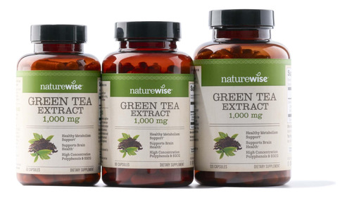 Suplemento De Extrato De Chá Verde Naturewise 1000mg 120 Cáp - Imagem 4