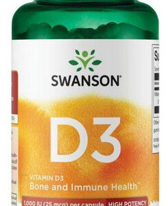 Vitamina D3 De Alta Potência 25 Mcg 250 Cápsulas Da Swanson