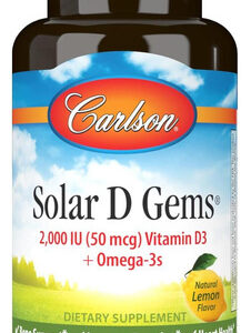 Carlson Labs Solar D Gems Vitamina D3 Natural, 2.000 Ui, 120