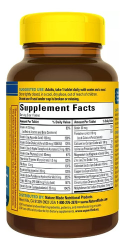 Suplemento Nature Made Multivitamínico Homem 50+ 90 Tabletes - Imagem 2