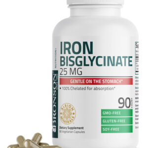Suplemento De Bisglicinato De Ferro Bronson 25 Mg 90 Cápsula
