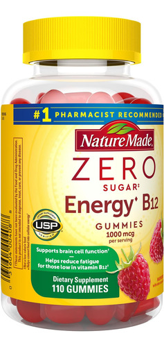 Nature Made Zero Sugar Energy Vitamina B12 Gomas 1000 Mcg Po - Imagem 8