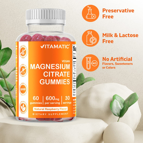 Suplemento Vitamínico De Citrato De Magnésio Gummies 600mg 6 - Imagem 3