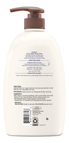 Sabonete Corporal Aveeno Stress Relief Com Aveia Calmante 97 - Imagem 8
