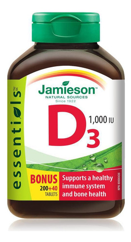 Suplemento Jamieson Laboratories Vitamina D3 1.000 Ui - 240