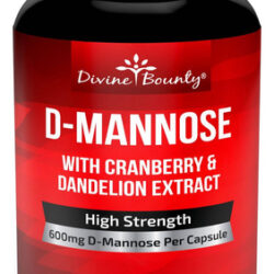 Suplemento Divine Bounty D-manose Em Cápsulas 600 Mg - 120 C