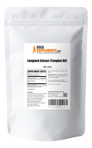 Suplemento Bulksupplements.com Extrato De Longjack Em Pó 250 - Imagem 7