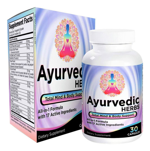 Suplemento De Ervas Ayurvédicas Elevate Recovery 30 Cápsulas