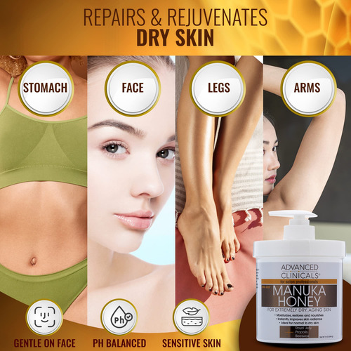 Hidratante E Manteiga Corporal Advanced Clinicals Manuka Hon - Imagem 4
