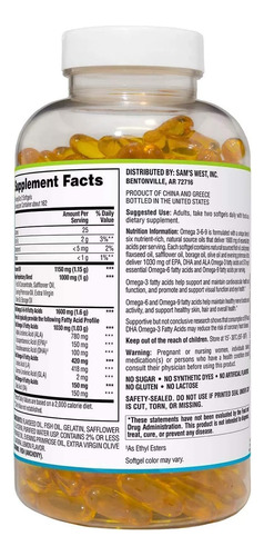 Omega 3-6-9 1030 Mg Members Mark 325 Softgels - Imagem 9