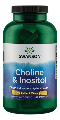 Suplemento Swanson Choline & Inositol 250/250mg 250 Cápsulas