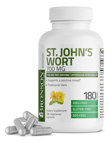 Bronson St. Johns Wort 700 Mg Por Porção Hypericum Perforatu