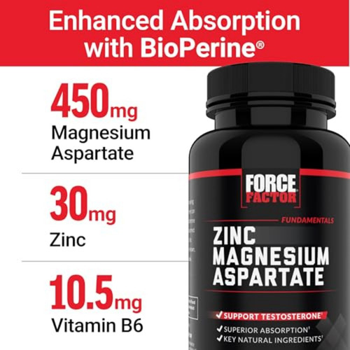 Suplemento Force Factor Zinc Magnésio Aspartato 60 Comprimid - Imagem 4