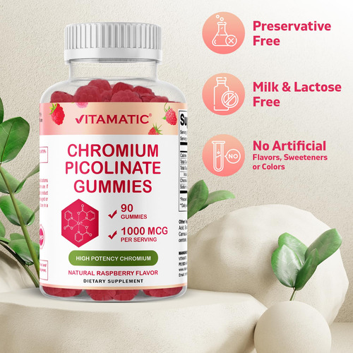 Suplemento Vitamático De Picolinato De Cromo 1000mcg Gummies - Imagem 4