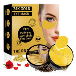 Máscaras De Olhos Treondexir 24k Gold 70 Unidades Para Olhei