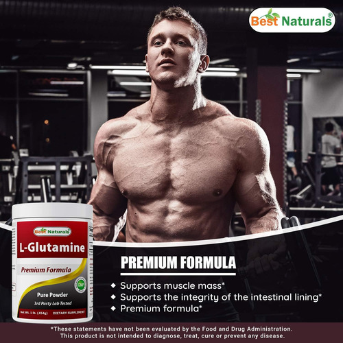 Pó Puro De L-glutamina Best Naturals 1 Lb (1 Lb (pacote Com - Imagem 4