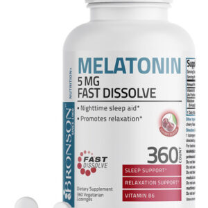 Suplemento De Melatonina Bronson 5 Mg Com Vitamina B6 360 Co