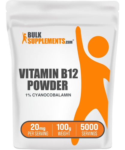 Suplemento Bulksupplements.com Vitamina B12 Em Pó 100g