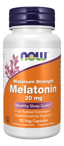 Melatonina De Dosagem Máxima: 20 Mg, 90 Cápsulas Vegetais, D - Imagem 2