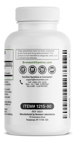 Suplemento Bronson Bacopa 1200 Mg, Extrato 8:1 90 Cápsulas - Imagem 5