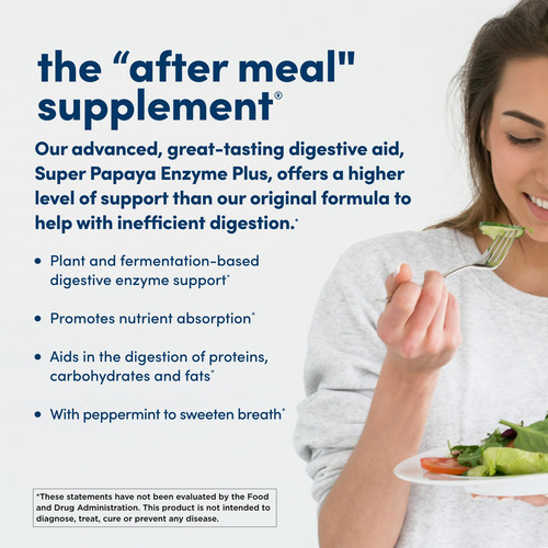 Suplemento American Health Super Papaya Enzyme Plus 180 Tabl - Imagem 3