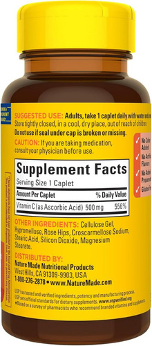 Suplemento Nature Madevitamina C 500 Mg 130 Cápsulas - Imagem 2