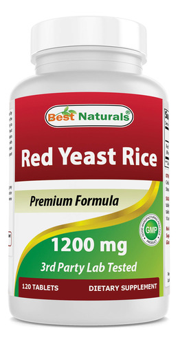 Suplemento Best Naturals Red Yeast Arroz 1200 Mg 120 Comprim
