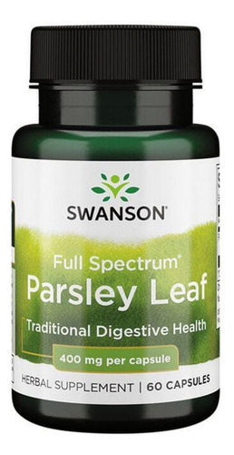 Folha De Salsa Full Spectrum 400 Mg 60 Cápsulas Da Swanson V