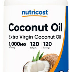 Suplemento Nutricost Óleo De Coco 1000 Mg 120 Cápsulas