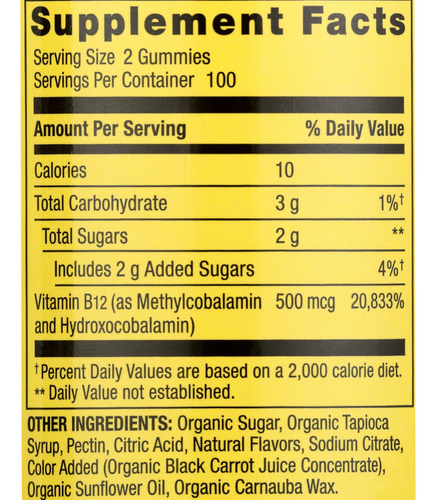 Vitamina B12 500 Mcg Spring Valley 200 Gomas - Imagem 5