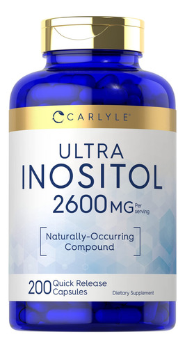 Suplemento Carlyle Inositol Em Cápsulas 2600 Mg 200 Unidades