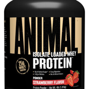 Proteína De Soro De Leite Isolada Em Pó Animal, Morango, 4