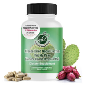 Suplemento Natural Home Cures Nopal Cactus Capsules 120 Cáps