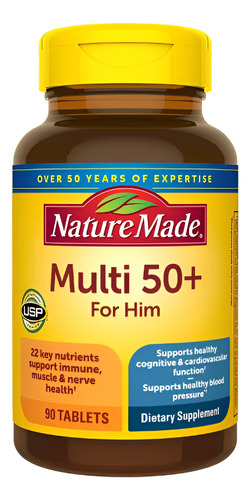 Suplemento Nature Made Multivitamínico Homem 50+ 90 Tabletes