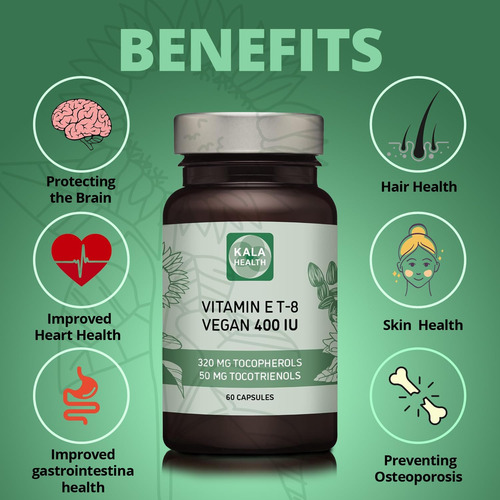 Kala Health Vitamina E - Todos Os 8 Tocoferóis + Tocotrienói - Imagem 6