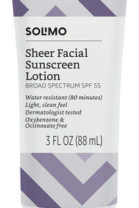 Protetor Solar Amazon Basics Sheer Facial Spf 55 90ml Pacote