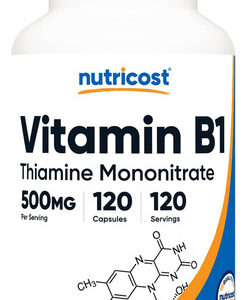 Nutricost Vitamina B1 (tiamina) 500mg, 120 Cápsulas