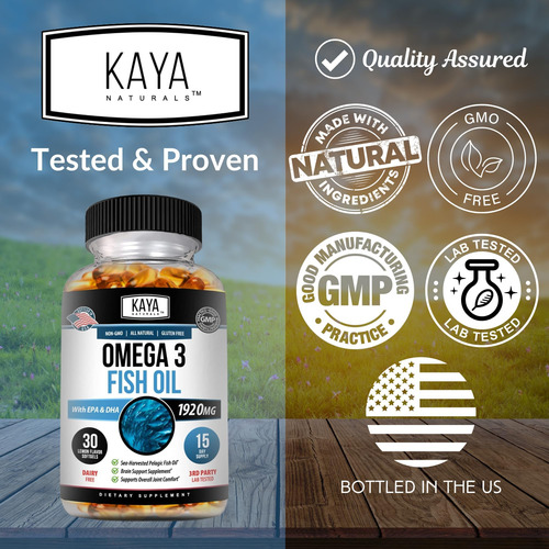 Suplemento Kaya Naturals Ômega 3 | Óleo De Peixe Ômega 3 Fei - Imagem 4