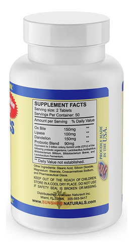 Suplemento Sunshine Naturals Super Probiotics 100 Cápsulas - Imagem 3