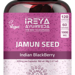 Suplemento Ireya Ayurveda Jamun Seed 1000 Mg (120 Cápsulas)